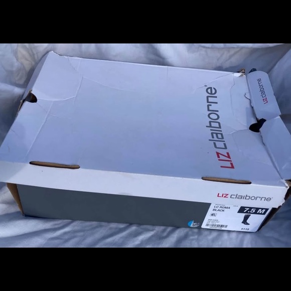 New with tags. Liz Claiborne boots. 7.5M. Black with gold accents. - Picture 11 of 11